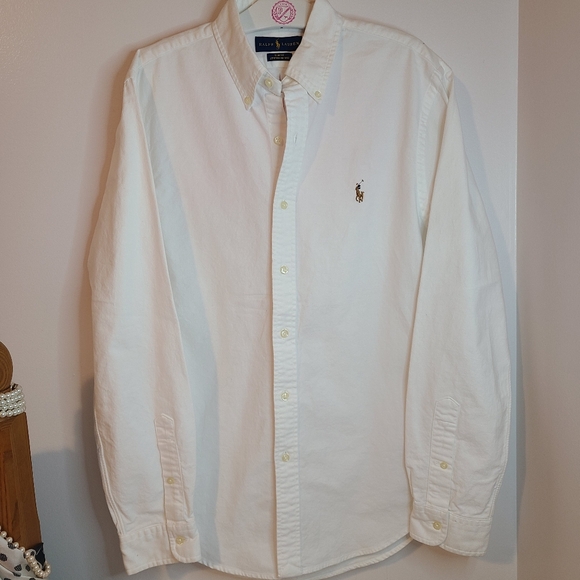 Ralph Lauren Men's Slim Fit Stretch Oxford Cotton Button Down Shirt Size M - Picture 6 of 10